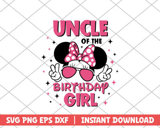 Uncle of the birthday girl disney svg 