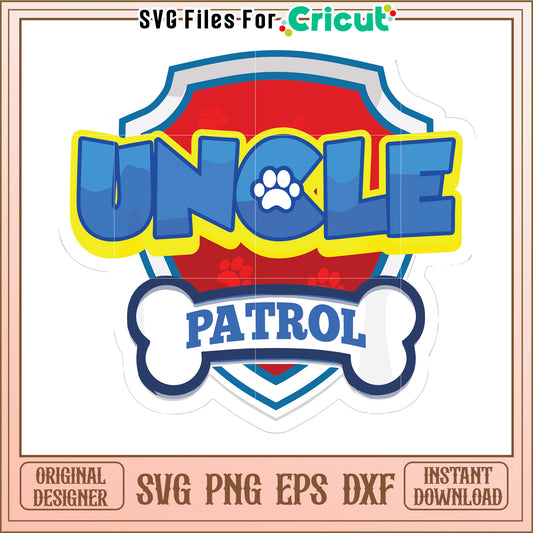 Uncle patrol svg, paw patrol characters svg, cute dogs svg