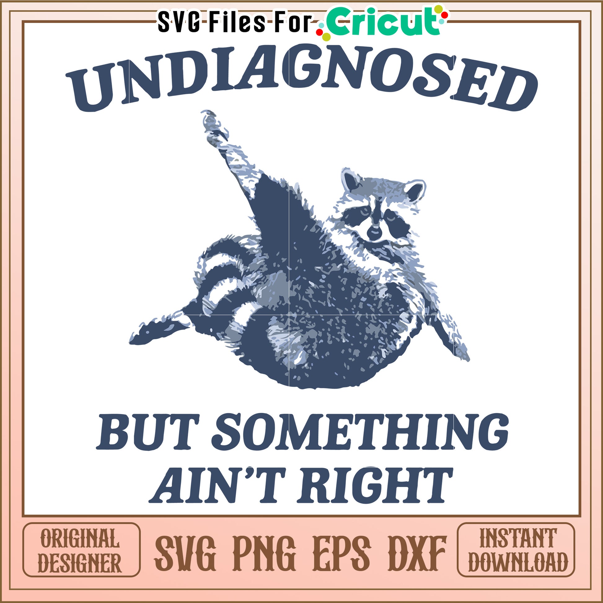 Undiagnosed raccoon design for quirky apparel, unique statement piece