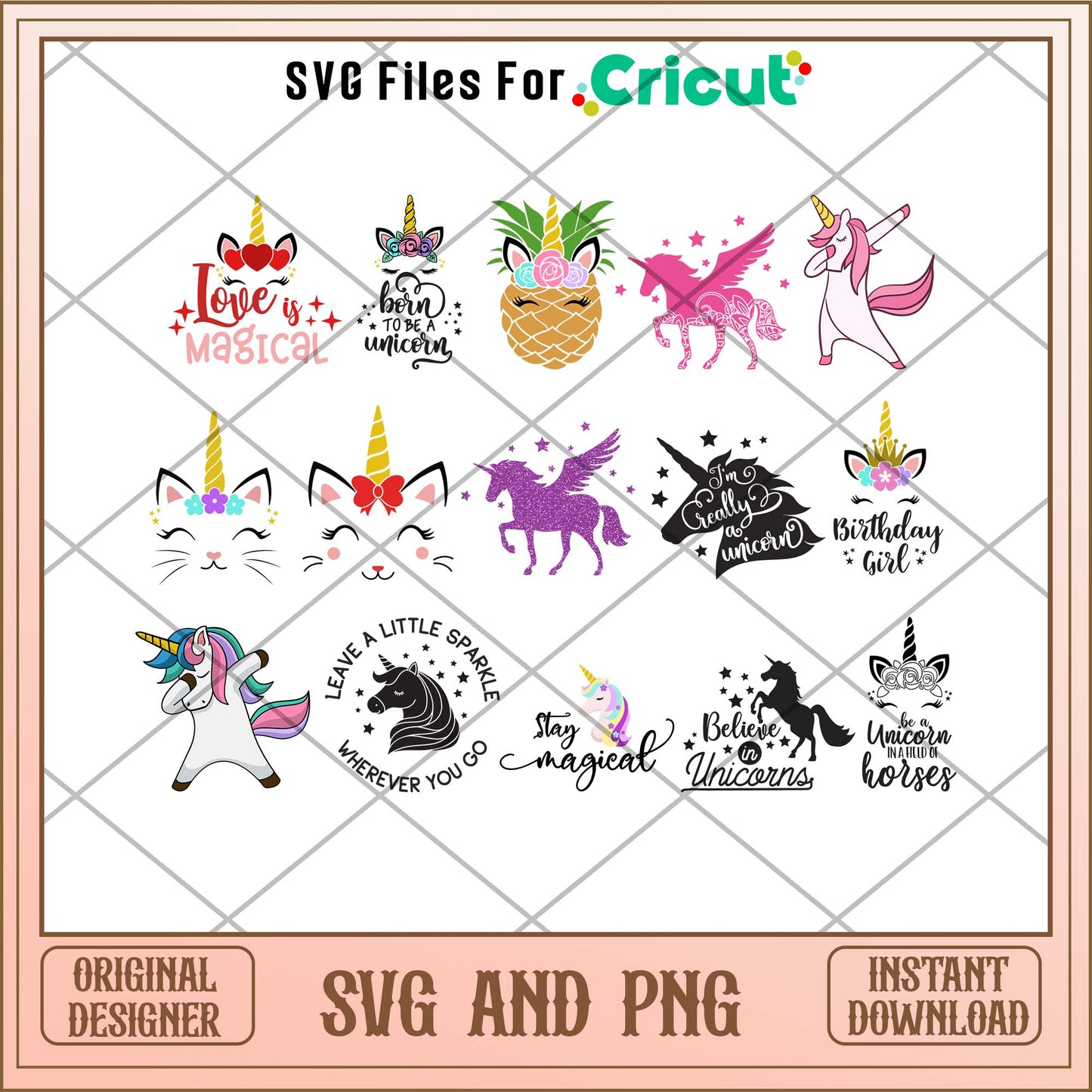 Unicorn svg bundle, Cute Unicorn art svg bundle - Svgfileforcricut