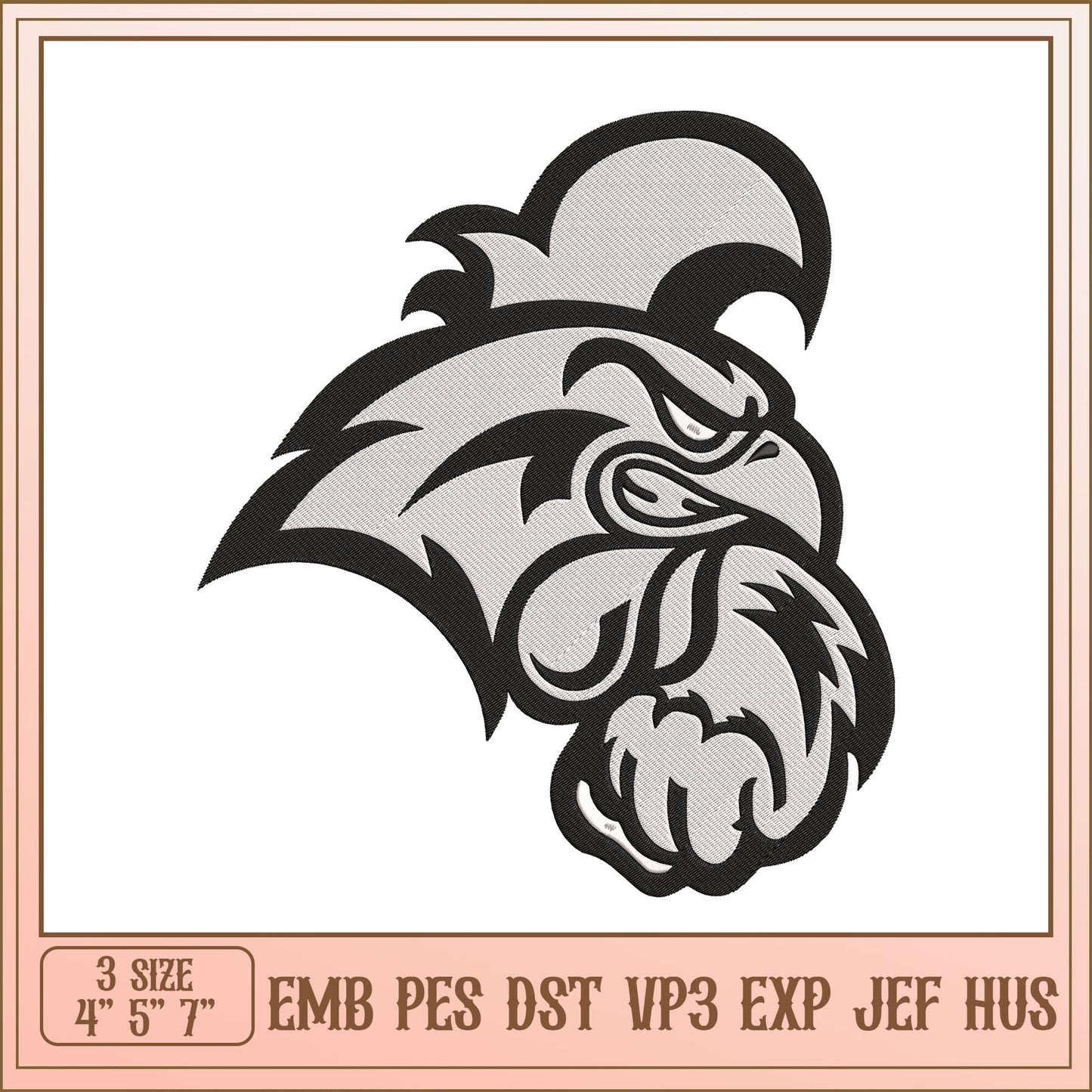 Unique Angry Bird Embroidery Design Instant Download Files