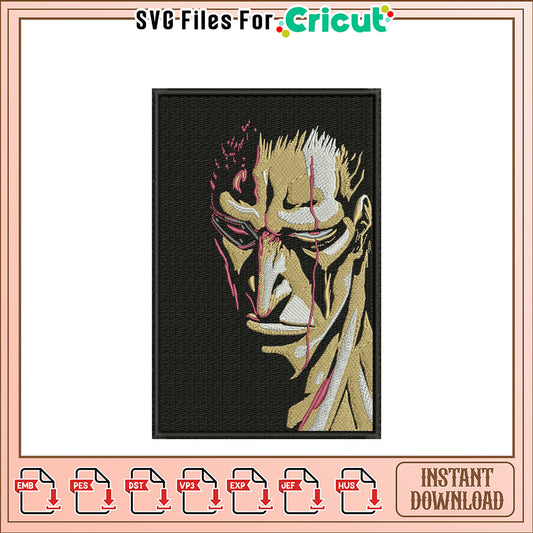 Unique Anime Character Embroidery Design Download