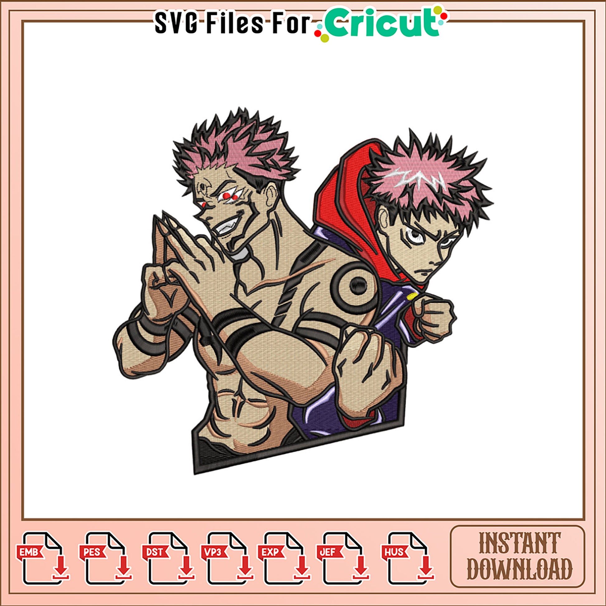 Unique Embroidery Design Anime Character Downloadable File