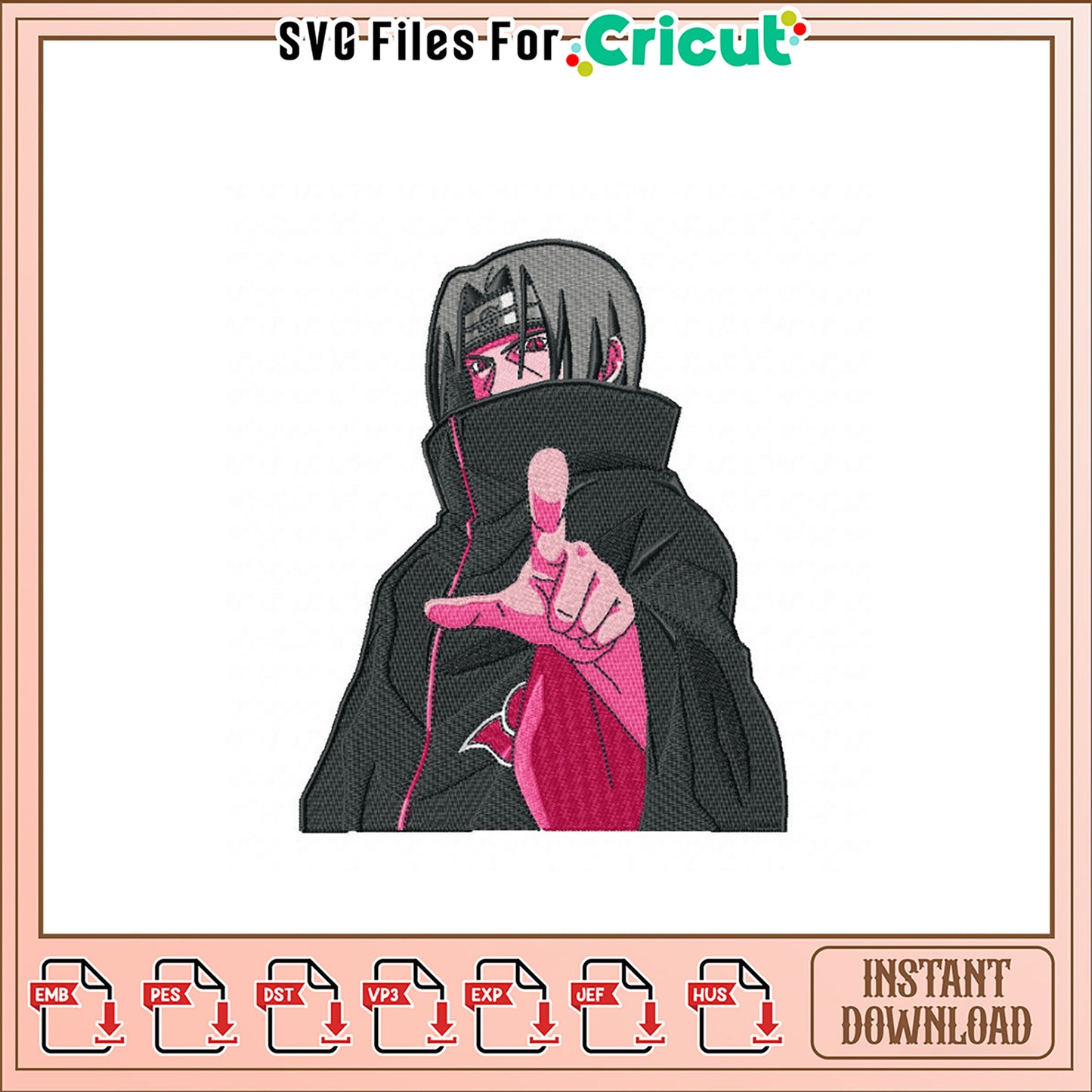 Unique Embroidery Design Instant Download for Fans