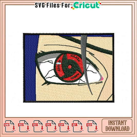 Unique Embroidery Design of Iconic Eye Graphic Art