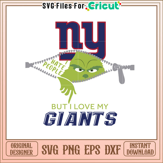 Unique NY Giants SVG Design with Grinch Twist