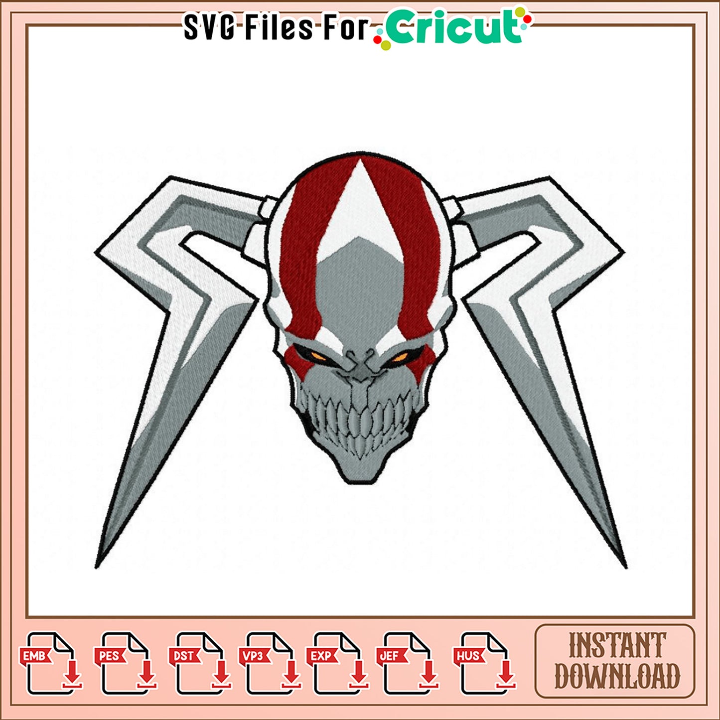 Unique Skull and Spider Embroidery Design for Projects
