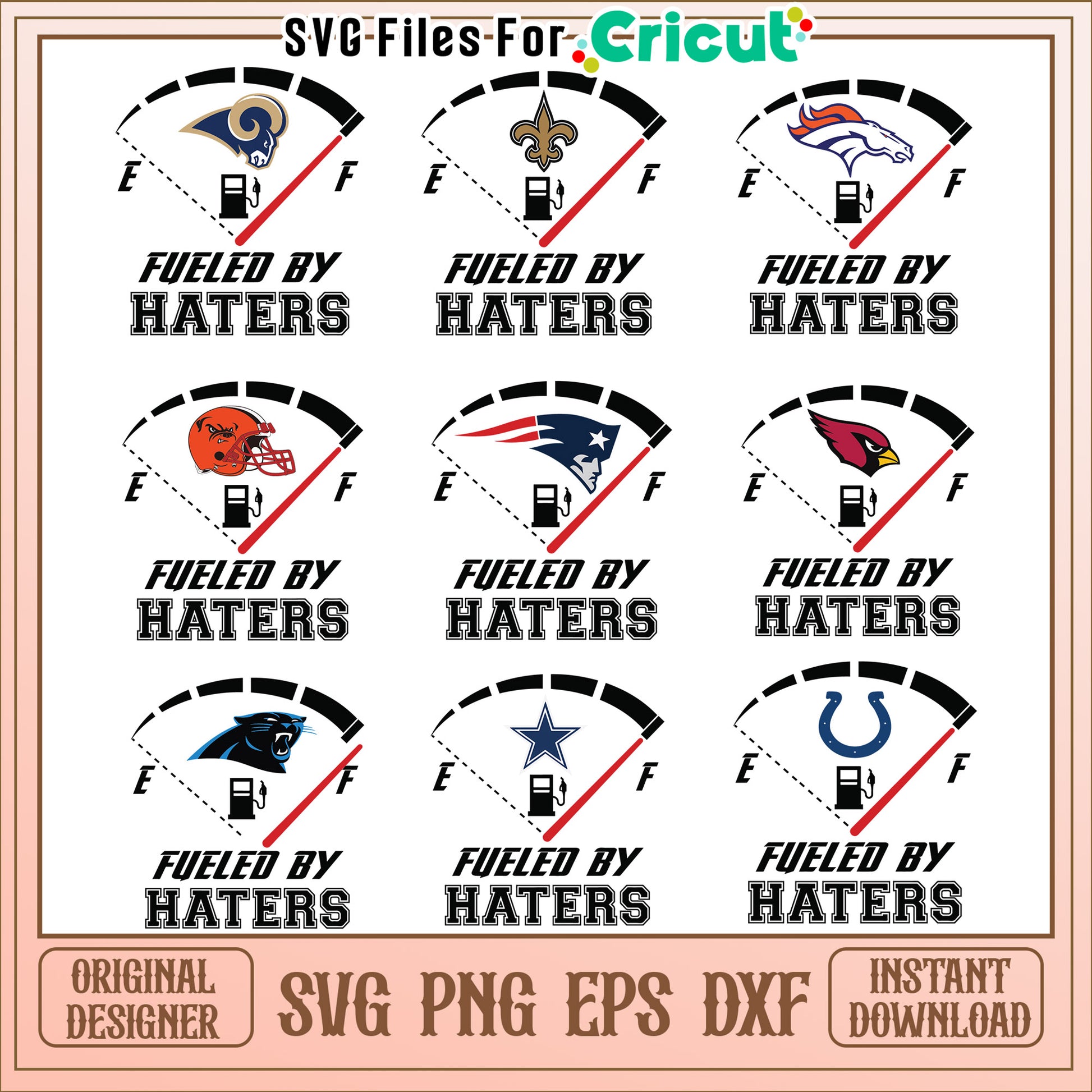 Unique Sports Team SVG Bundle Fueled by Haters Designs
