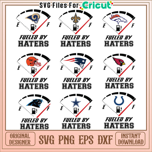 Unique Sports Team SVG Bundle Fueled by Haters Designs