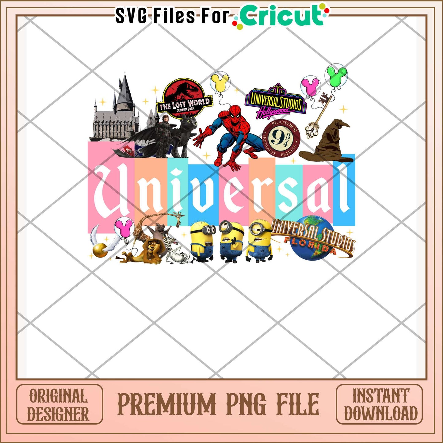 Universal studio characters png, famous characters png, cinematic heroes png