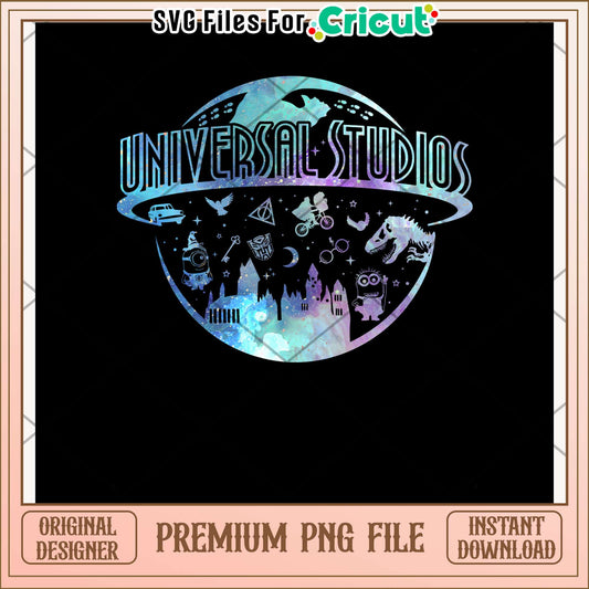 Universal studio design png, movie theme png, film logo png