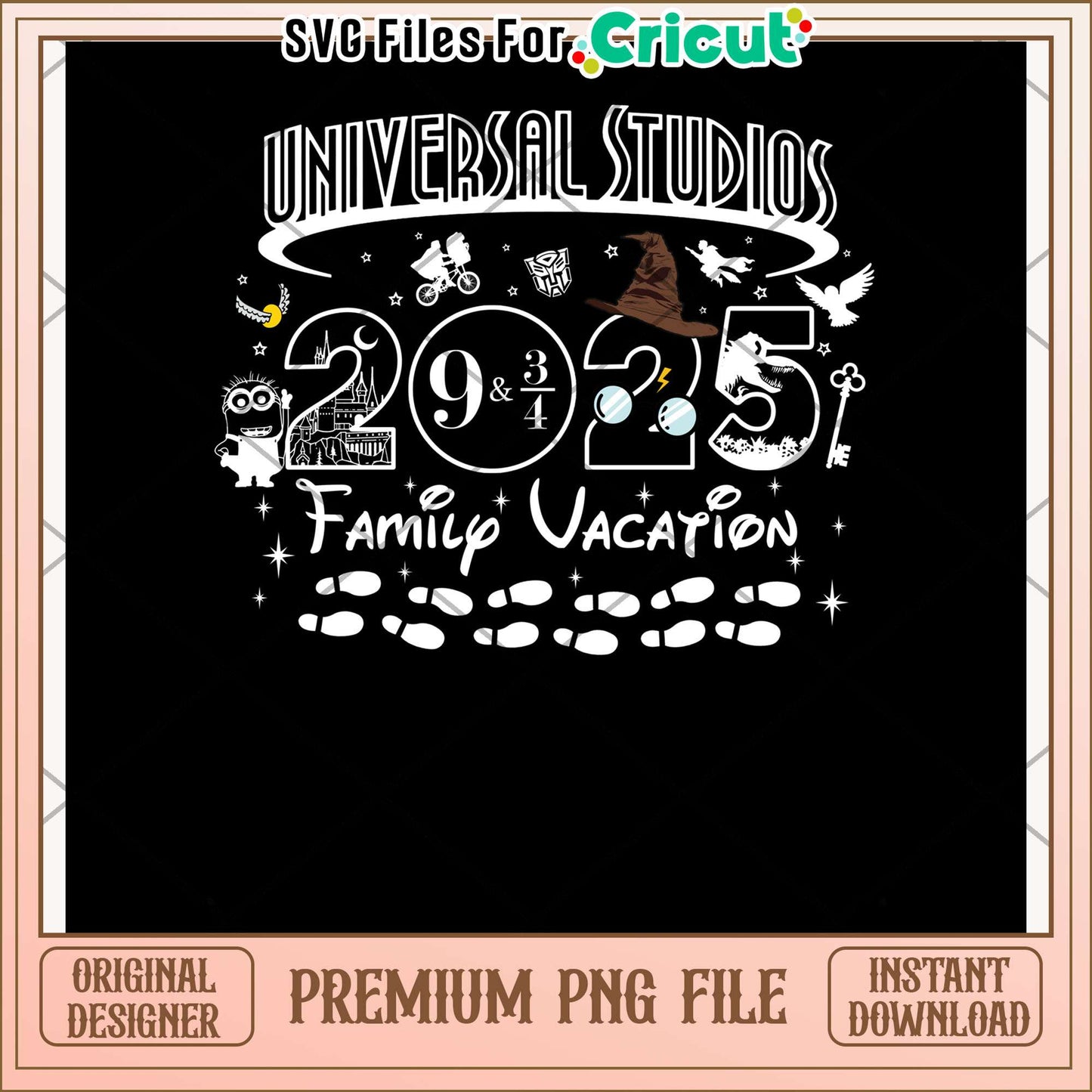 Universal studios 2025 family vacation png, theme park trip png, summer holiday png