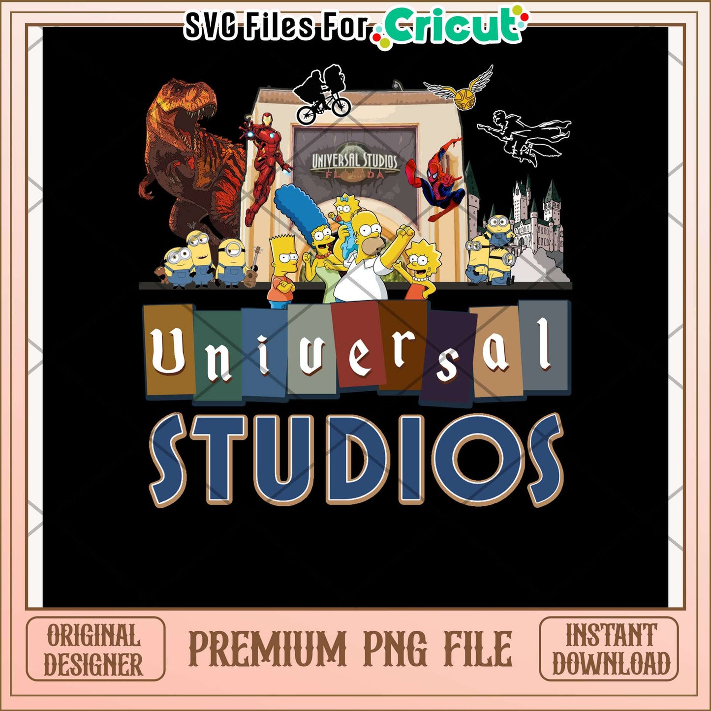Universal studios chracters png, entertainment destination png, hollywood vibes png