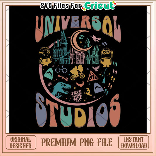 Universal studios png, theme park png, hollywood vibes png