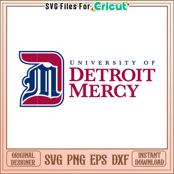 Mercy Cut Out University of Detroit Mercy Logo SVG File for Cricut, Perfect for Proj ...