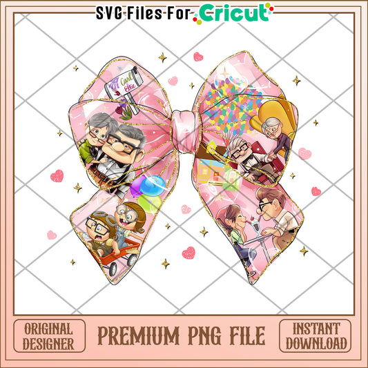 Up PNG Carl & Ellie Bow Cricut