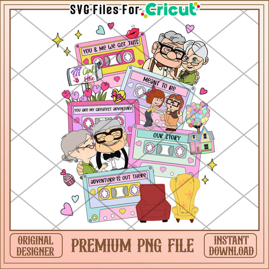 Up PNG Carl & Ellie Cassette Tapes