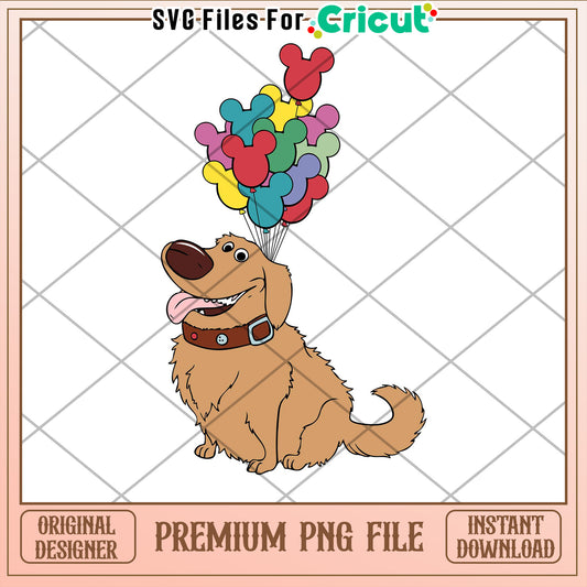 Up PNG Dog Balloons Cricut Design