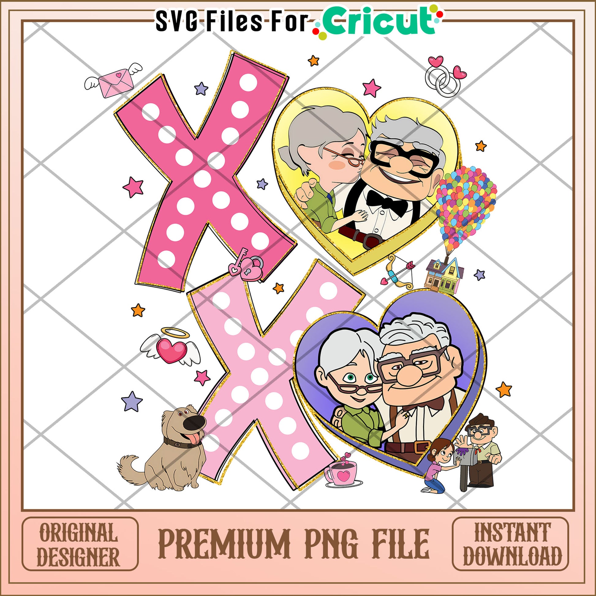 Up PNG Ellie & Carl Valentines XO