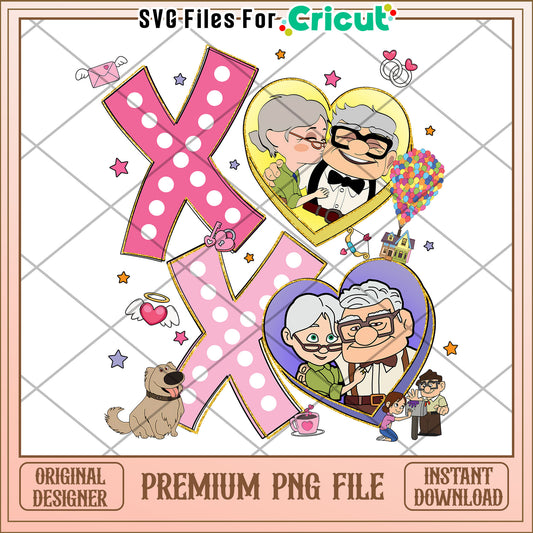 Up PNG Ellie & Carl Valentines XO