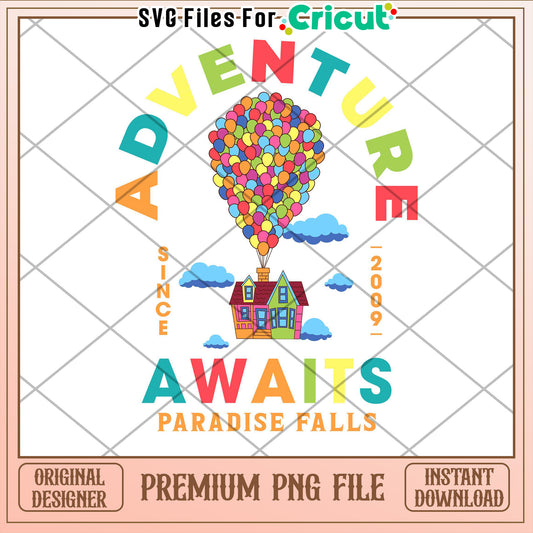 Up PNG Paradise Falls Adventure Design