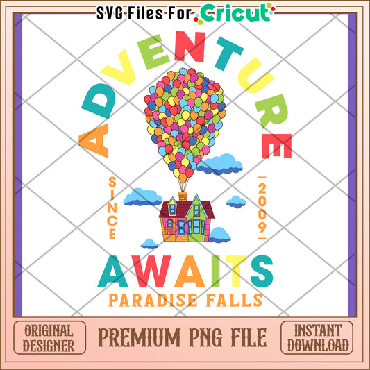 Up PNG Paradise Falls Adventure Design
