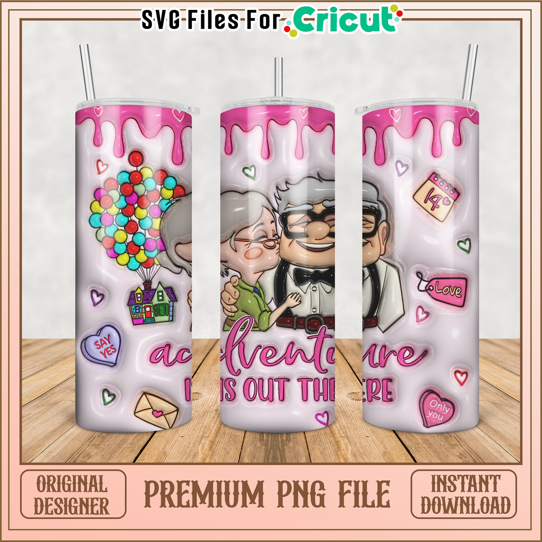 Up PNG Tumbler Design