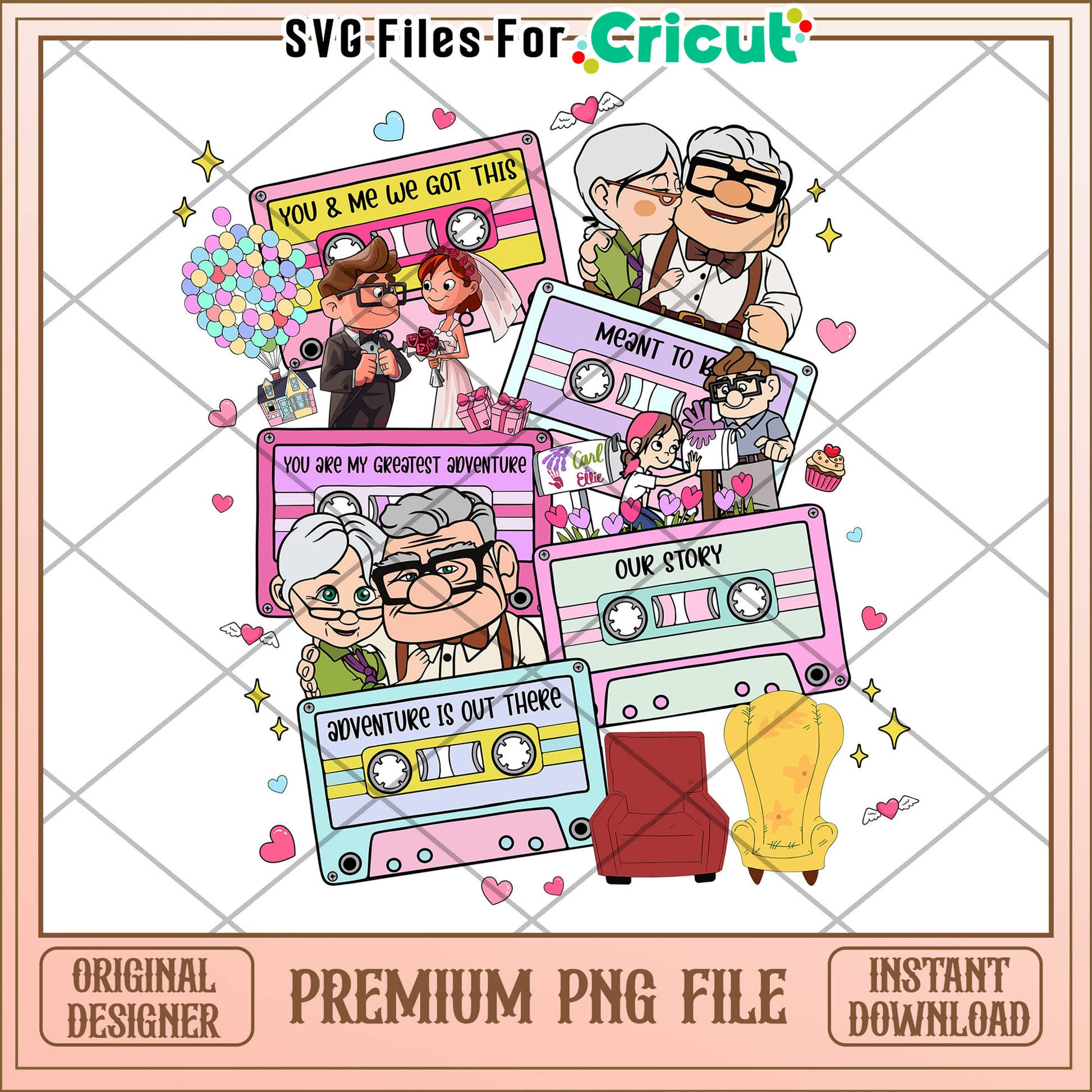 Up PNG Up Movie Cassette Tape Design