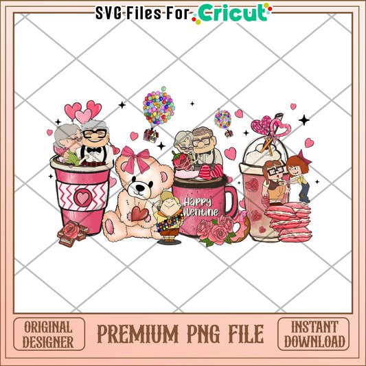 Up PNG Valentines Day Couples Design