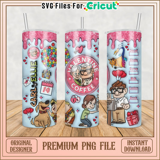Up PNG Valentines Day Up Tumbler Design