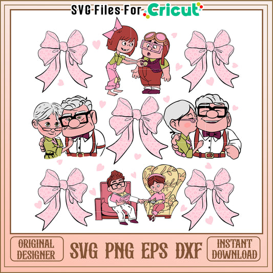 Up SVG Bundle Cute Couple Design