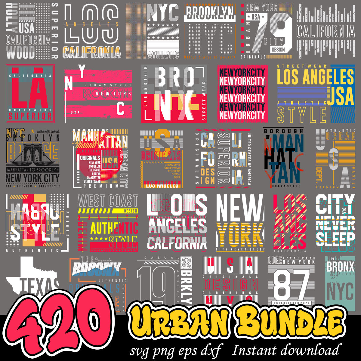 Urban bundle, Big cities svg bundle, Urban svg files