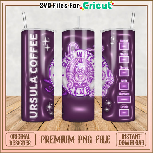 Ursula Coffee Tumbler PNG Design
