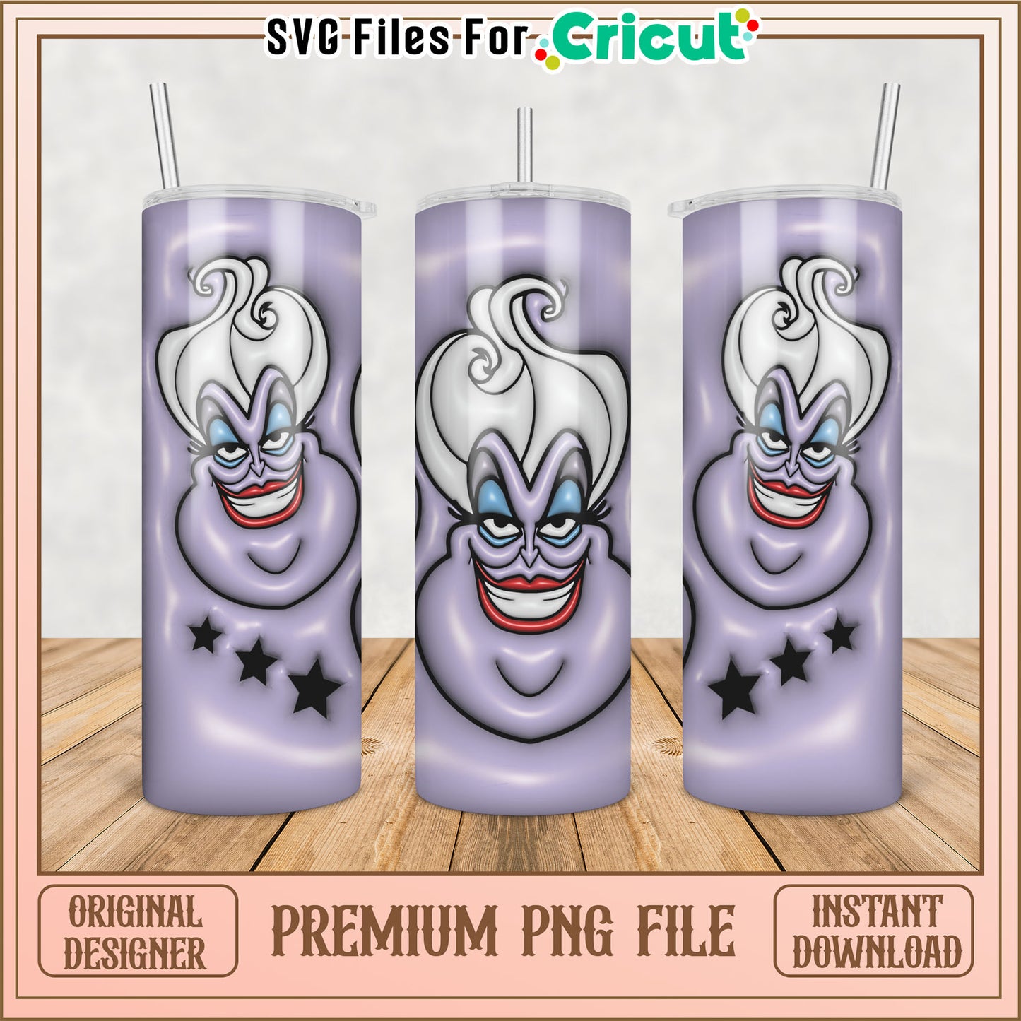 Ursula Inspired Tumbler PNG for Crafting Projects