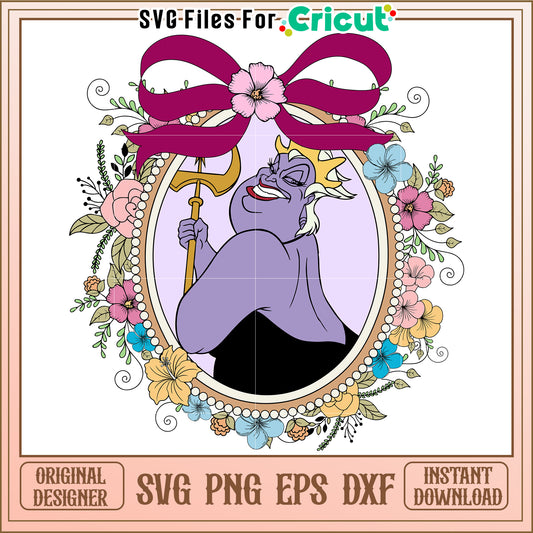 Ursula SVG Cut File Cricut Floral Frame