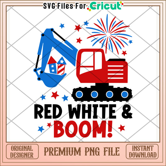 Usa crane red white and boom png, explosive vibes png, firework fun png