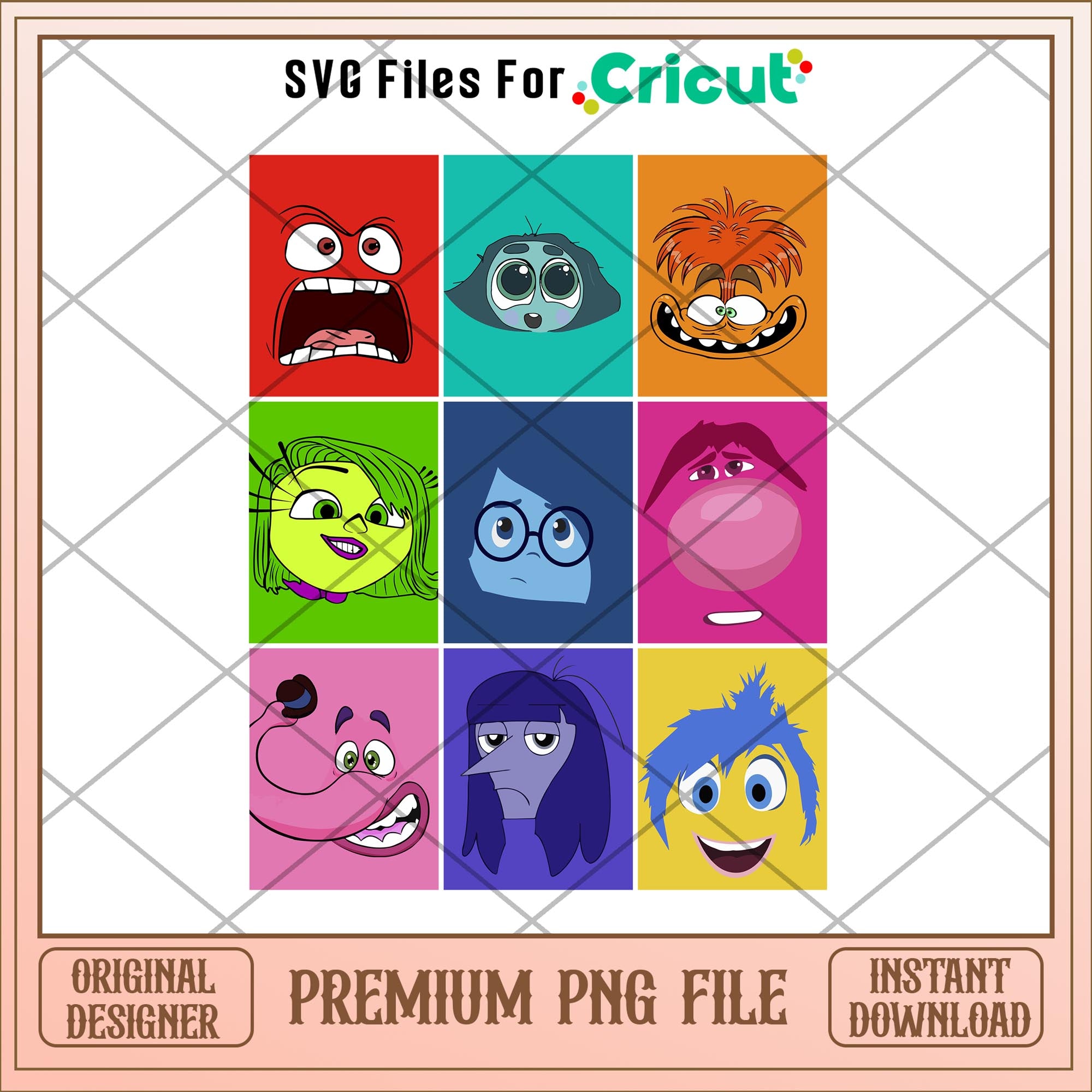 Inside out 2 emotions png – svg files for cricut