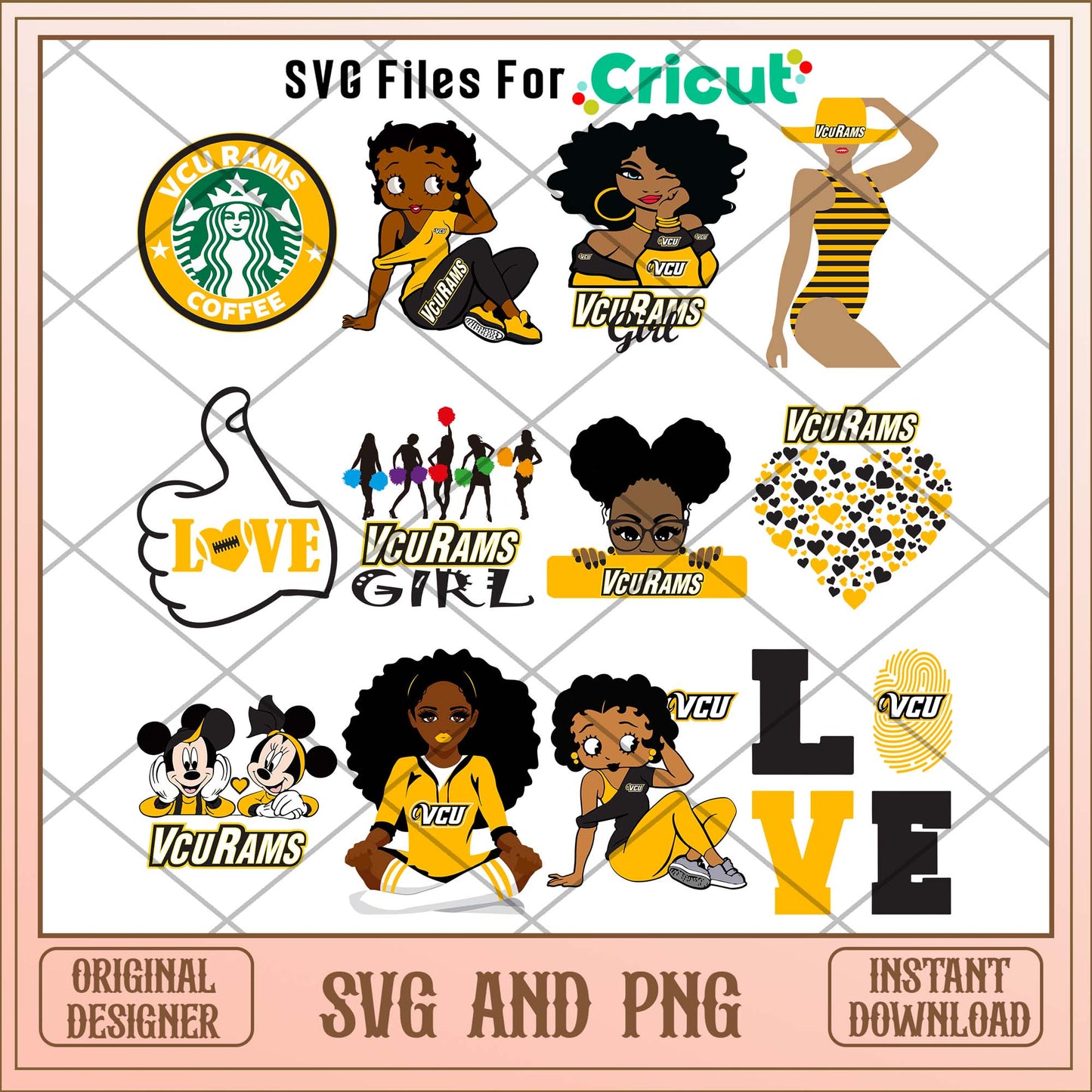 VCU Rams girl svg, VCU Rams college svg bundle, NCAA svg 