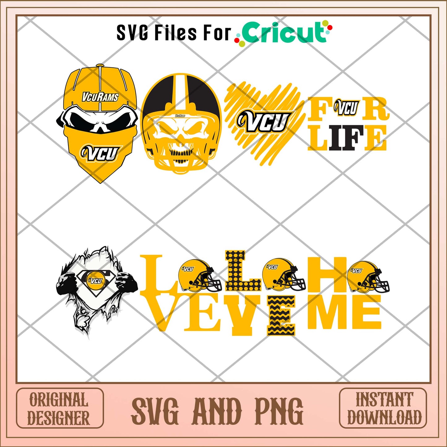 VCU Rams skull svg, VCU Rams college svg bundle, NCAA svg