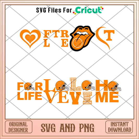 Volunteers Tennessee love svg, VOLS svg bundle, NCAA svg