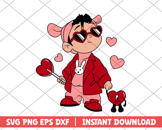 Valentine Baby Benito svg 