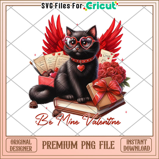 Valentine Cat PNG Instant Download