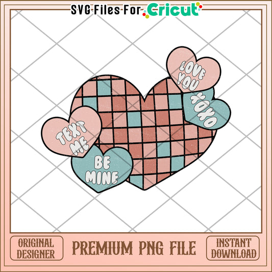 Valentine Hearts PNG Instant Download