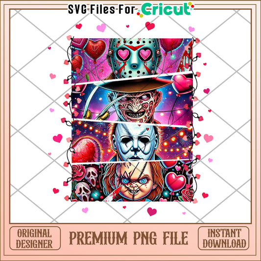 Valentine Horror Movie PNG Sublimation