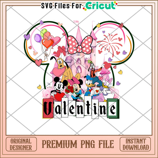 Valentine Mickey Mouse PNG Design for Cricut Projects