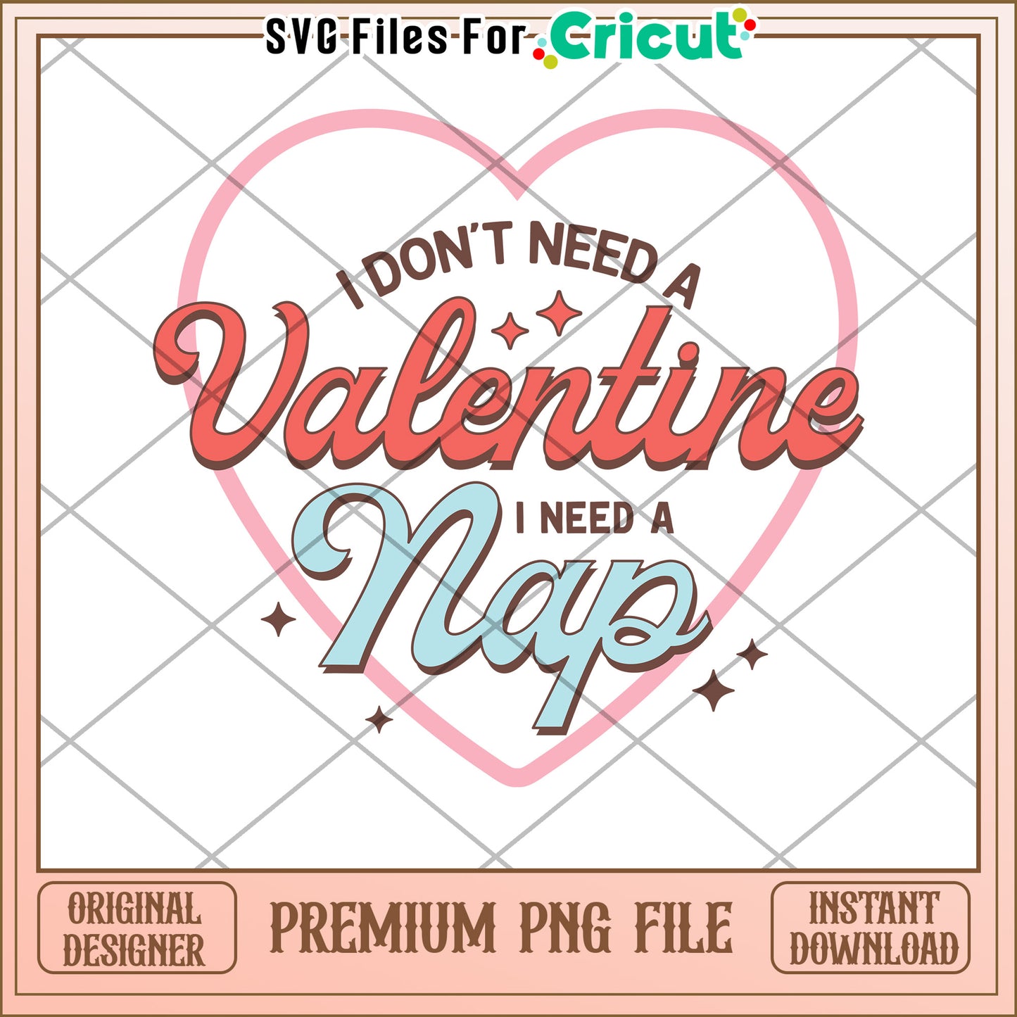 Valentine Nap PNG Design Download