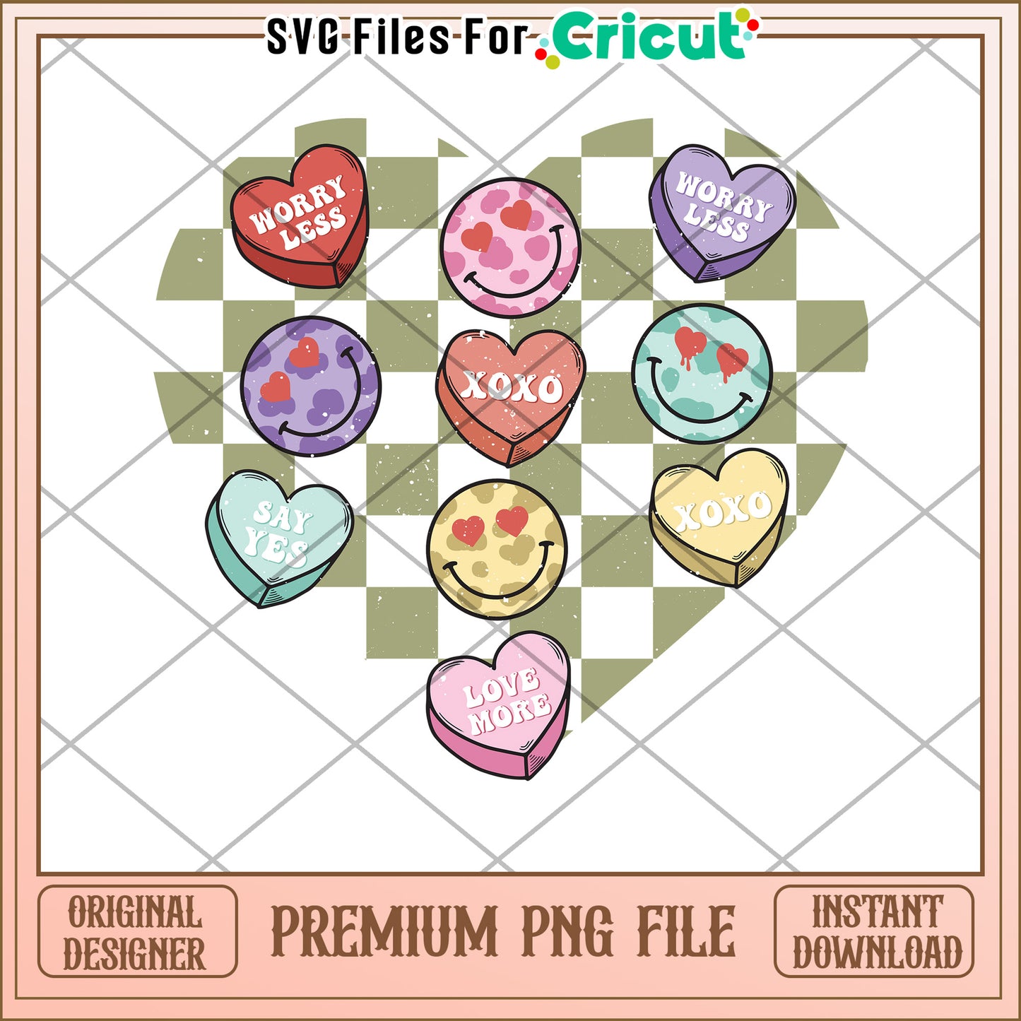 Valentine Smiley PNG Heart Design