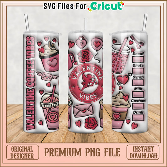 Valentine Tumbler PNG Design