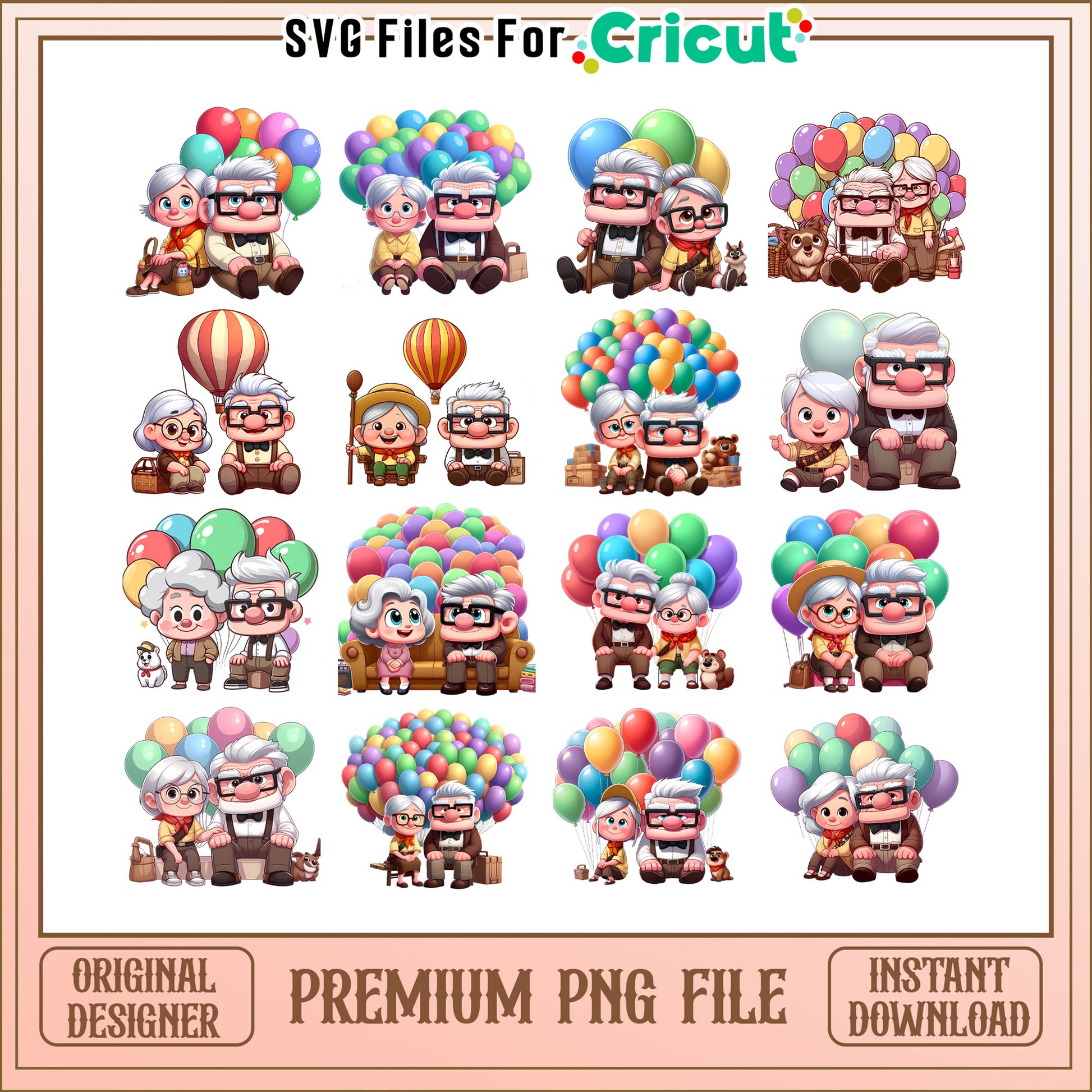 Carl fredricksen couple bundle png, carl fredricksen up​ png