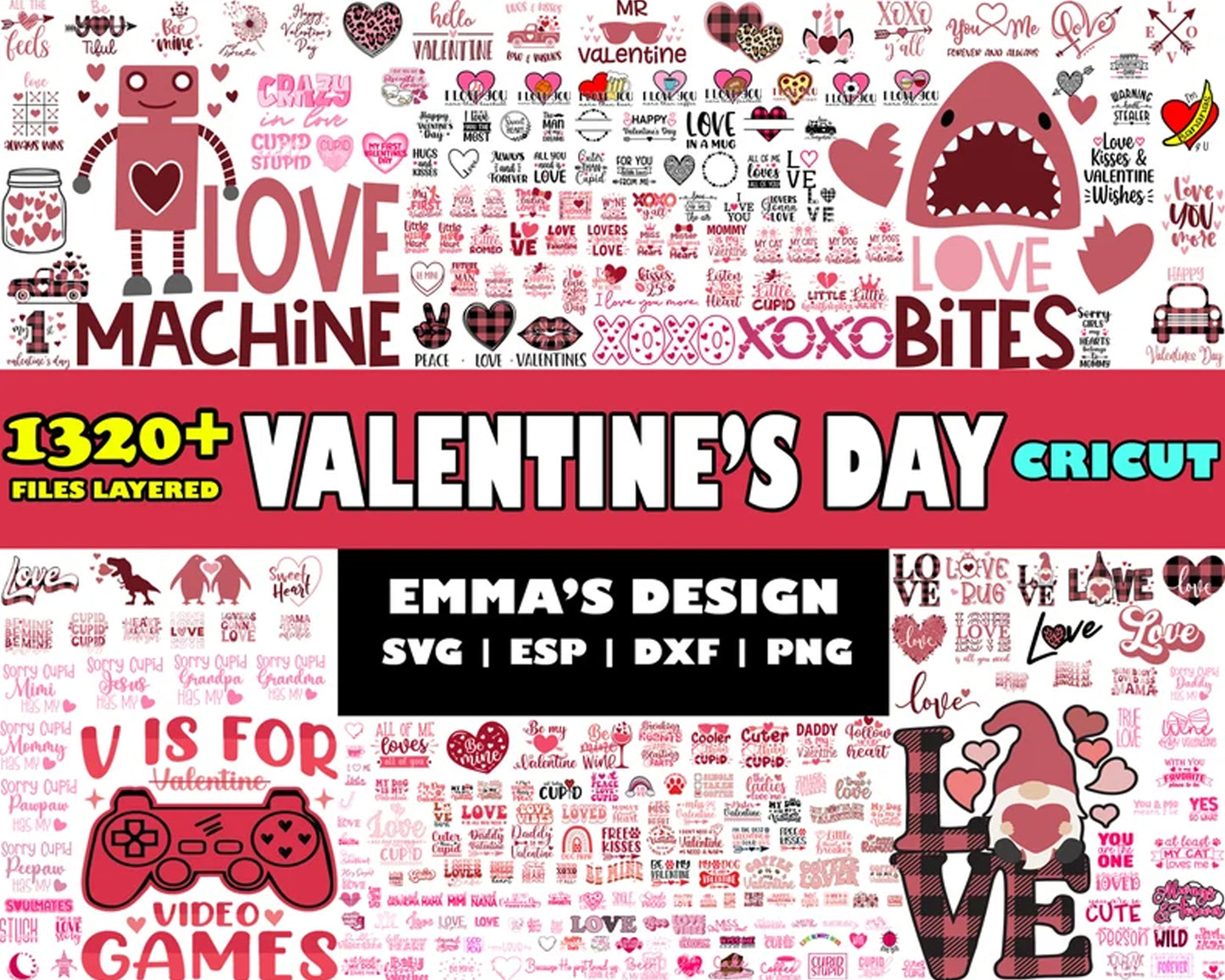 Valentine's day cricut SVG Bundle